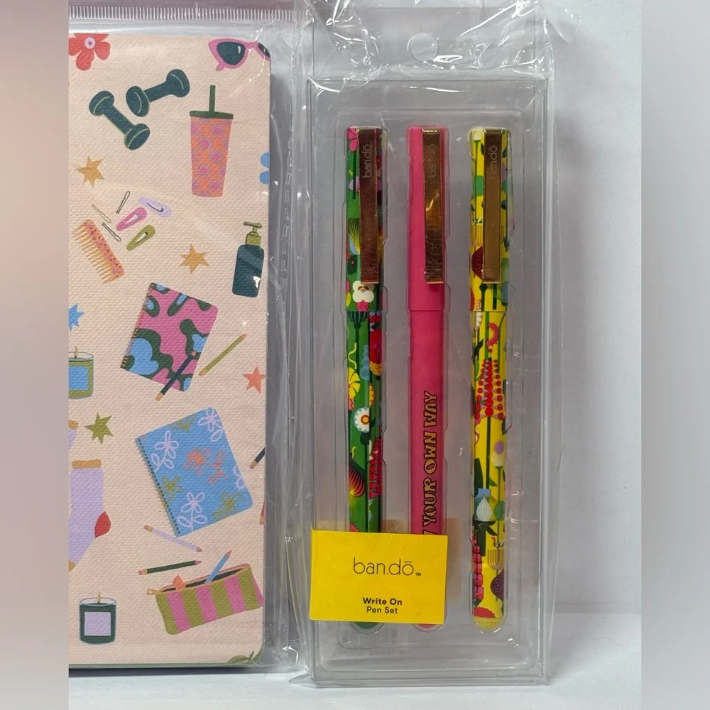 ban.do Bundle - Feel Good Notebook Set + Write On Pen Set  (New)